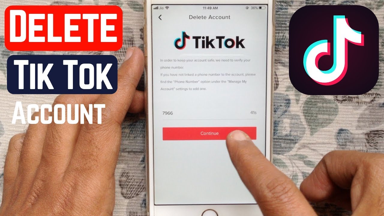 Delete TikTok account