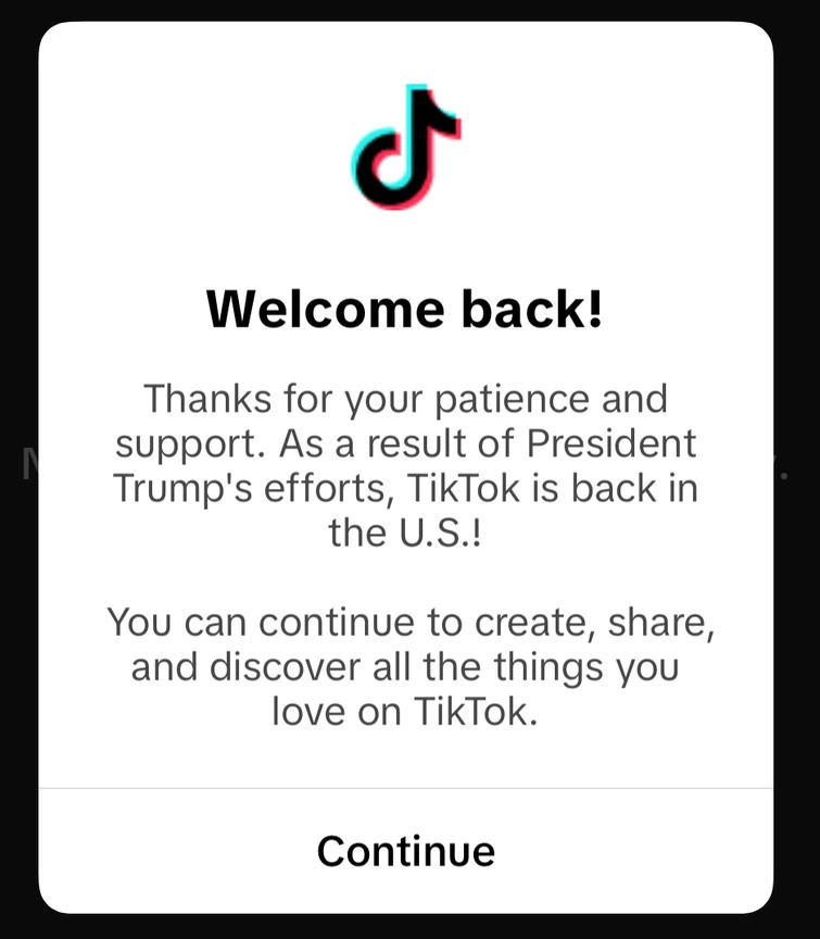 TikTok is back!