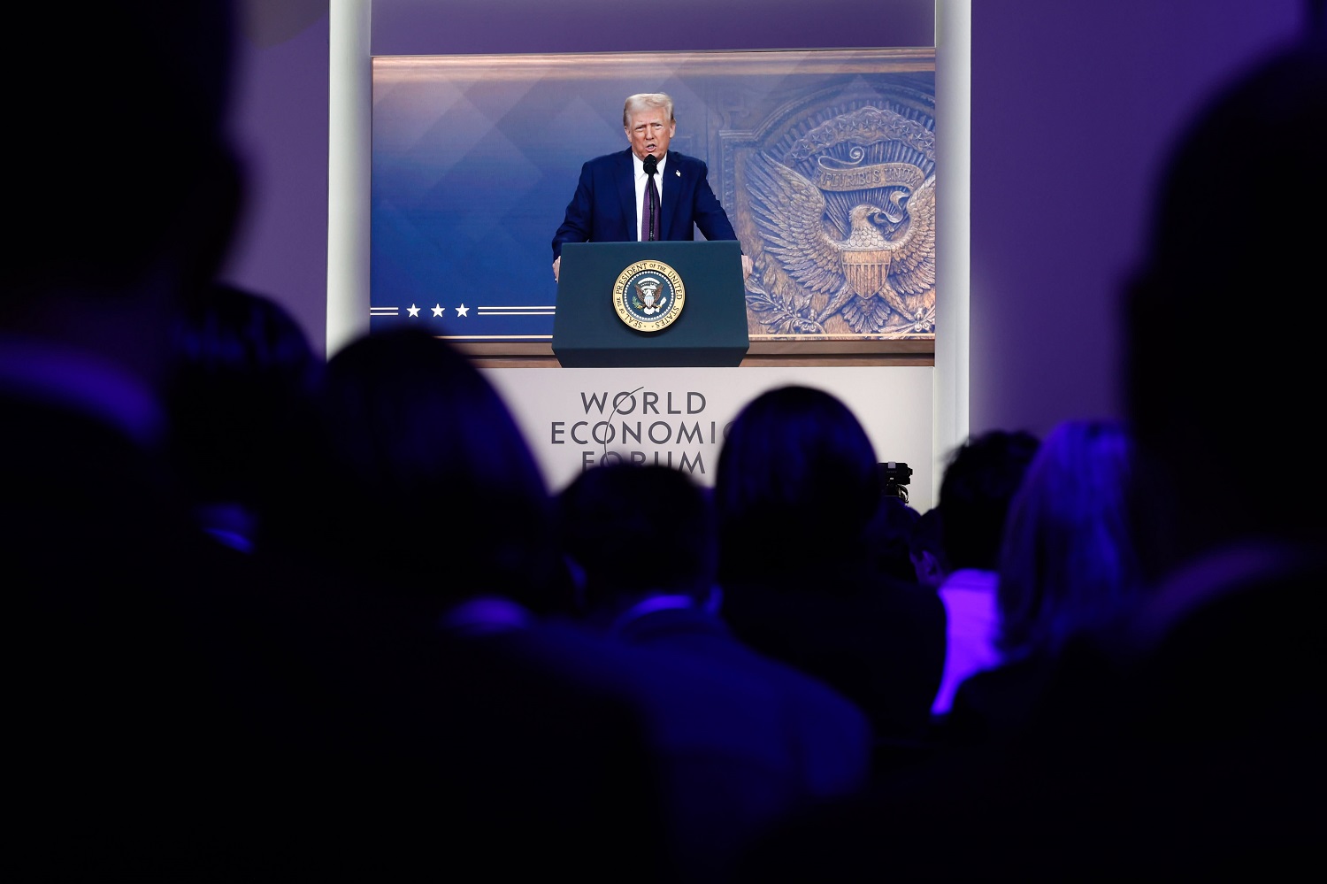 Trump delivers a video speech at the WEF 2025 Annual Meeting