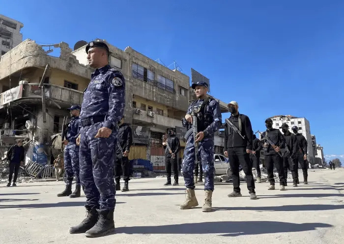 Hamas police troops appear on the streets of Gaza