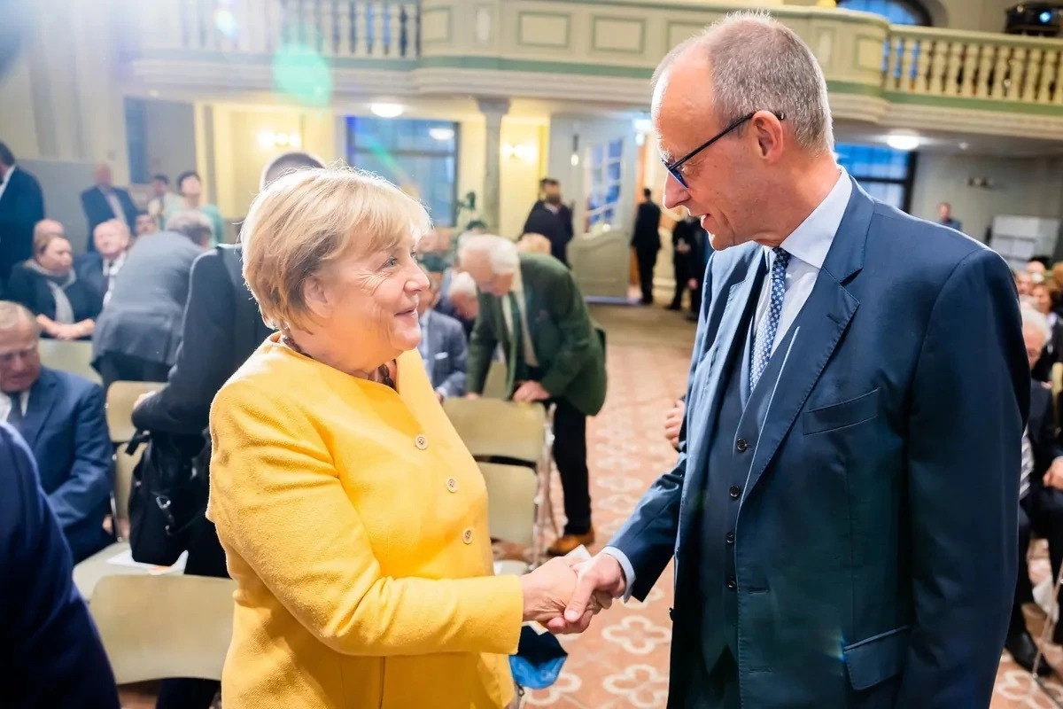 Angela Merkel and Friedrich Merz