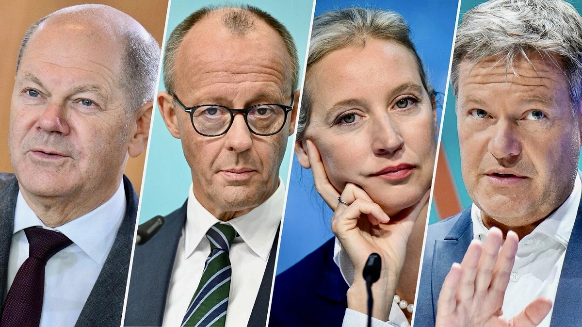 Olaf Scholz,Friedrich Merz,Alice Weidel,Robert Habeck