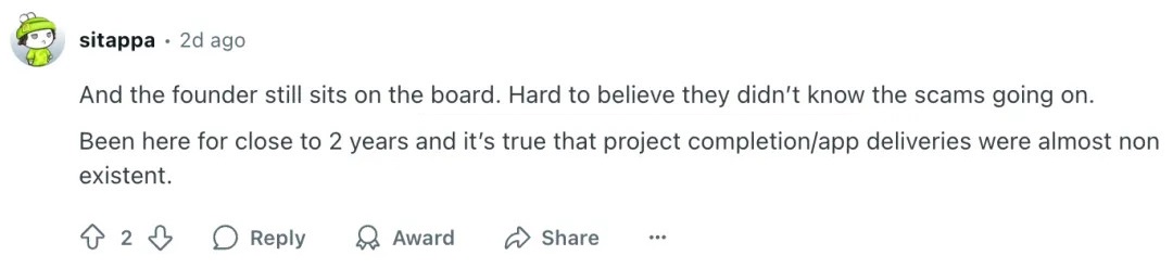 Builder.ai has been working for two years and almost no projects have been delivered